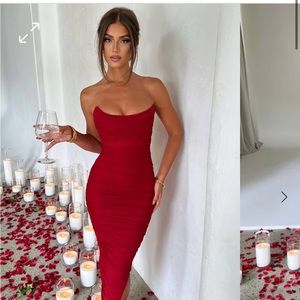Red Bodycon Maxi Dress